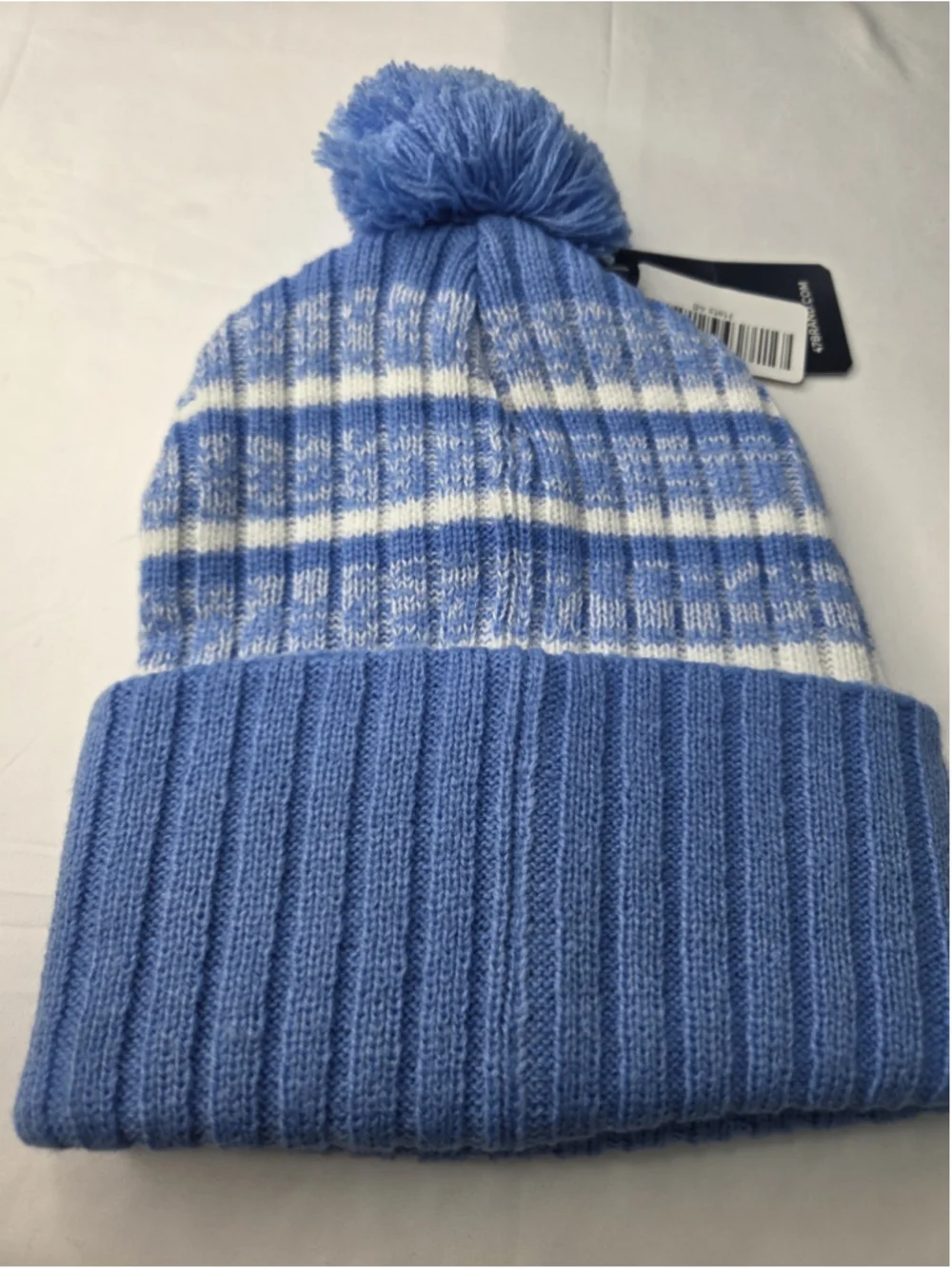 '47 Houston Cougars Cuffed Pom Knit Beanie Periwinkle White NWT #48